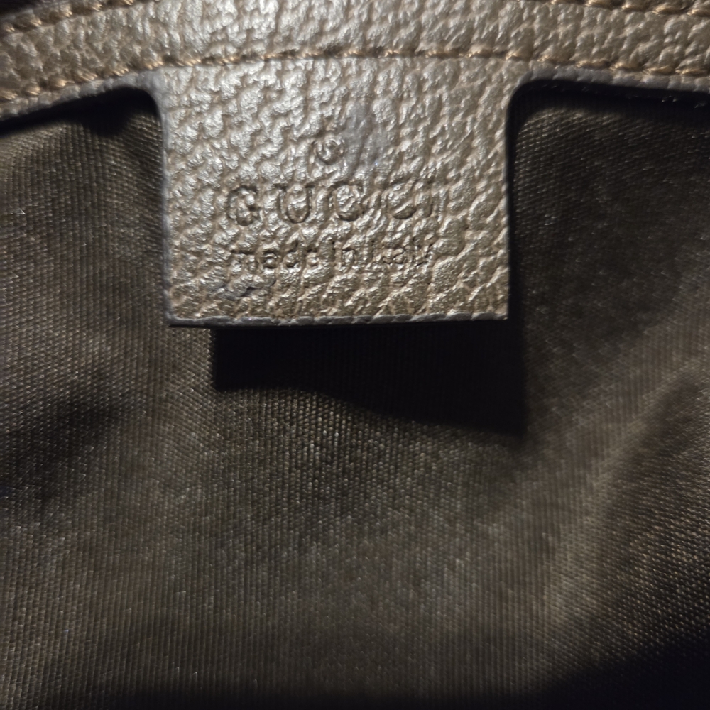 Tender GG Supreme Monogram Textured Dollar Calfskin Web Tote. - Picture 11 of 14